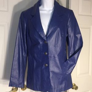 d&co Leather Jacket Blazer - S